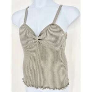 Forenza Metallic Ribbed Stretch Cami Tank Size XL